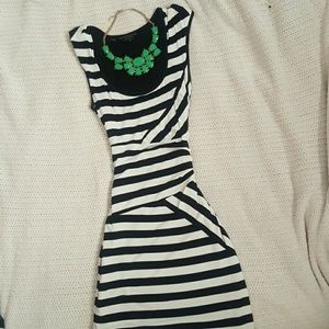 Guess striped bodycon dress